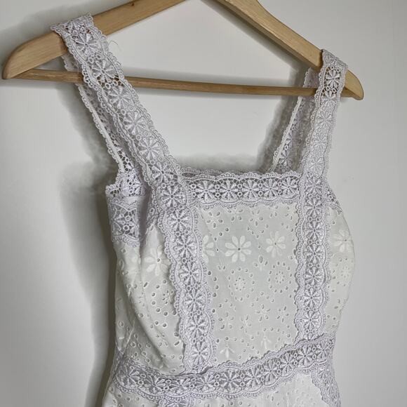 Charo Ruiz Zuma Eyelet Embroidered White Romper Womens XS New - Picture 3 of 16